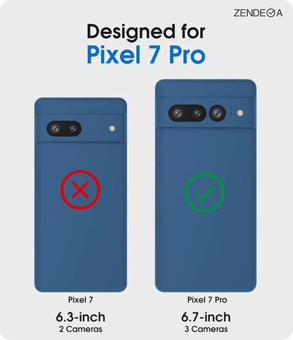ZENDEVA Clear Case for Google Pixel 7 Pro - Slim Fit Transparent Phone Case, Crystal Clear Protective Cover in Saudi Arabia