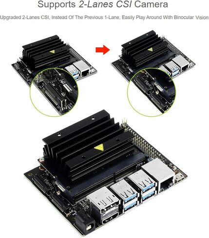 ويف شير مجموعة مطور نانو من جيتسون، كمبيوتر صغير لتطوير الذكاء الاصطناعي - نسخة جديدة B01 in Kuwait