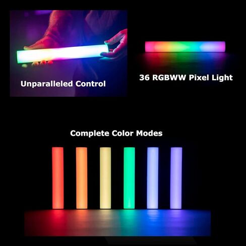 Aputure MT Pro RGB Light Wand Stick 7.5W CCT من 2000K -10000K مخرج Pixel-Mappable RGBWW Mini LED Tube Light يدعم Sidus Link Bluetooth App Control in Saudi Arabia