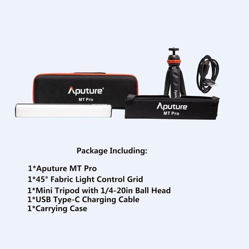 Aputure MT Pro RGB Light Wand Stick 7.5W CCT من 2000K -10000K مخرج Pixel-Mappable RGBWW Mini LED Tube Light يدعم Sidus Link Bluetooth App Control in Saudi Arabia