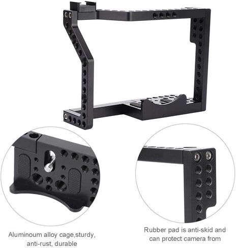 قفص كاميرا لباناسونيك GH4 / 5، قفص كاميرا احترافي مزود بمقاس 1/4,3/8 بوصة وحامل حذاء بارد in Kuwait