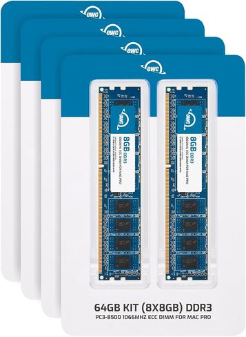 OWC Memory 16GB (4X 4GB) DDR3 ECC CL7 PC3-8500 1066MHz RAM in Kuwait