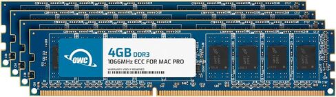 OWC 32GB (4x8GB) DDR3 ECC Unbuffered CL7 PC3-8500 1066MHz SDRAM وحدة ترقية ذاكرة الوصول العشوائي متوافقة مع 2009-2010 Mac Pro Nehalem، Xserve 2009 (OWC85MP3W8M32K) in Saudi Arabia