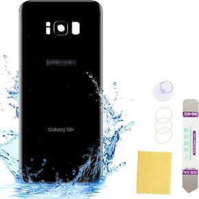 UooFide متوافق مع غطاء زجاجي خلفي بديل لهاتف Samsung Galaxy S8+ Plus مقاس 6.2 بوصة SM-G955 لجميع الحاملات مع دليل التثبيت + مجموعة أدوات الإصلاح (فضي قطبي)