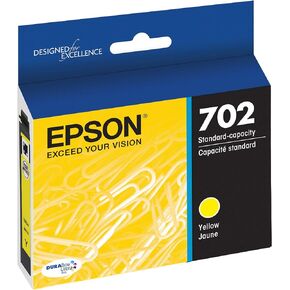 خرطوشة حبر Epson T702 DURABrite Ultra ذات سعة قياسية باللون الأصفر - خرطوشة (T702420-S) لطابعات Workforce Pro المختارة، عدد 1 (عبوة من قطعتين) in Kuwait