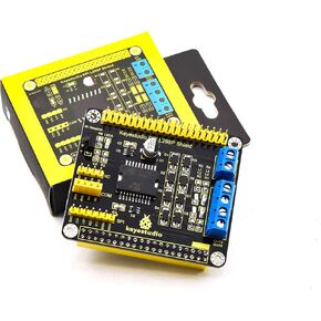 KEYESTUDIO L298P Motor Driver HAT Shield GPIO for Raspberry Pi Model B/B+/A+/2/3/4 Zero and Zero W, High-Power Motor Speed Control Board Dual H Bridge with IR Receiver in Saudi Arabia