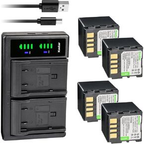 Kastar LTD2 USB Battery Charger Replacement for JVC GR-D270TW GR-D270U GR-D270US GR-D271 GR-D271U GR-D271US GR-D272 GR-D272US GR-D273 GR-D273AG GR-D273US GR-D275 GR-D275U GR-D275US in Saudi Arabia