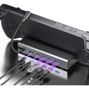 محطة إرساء Boconna Steam Deck: HDMI 2.0 4K@60 هرتز، 3 منافذ USB-A 3.1، وشحن USB-C كامل السرعة 100 وات، متوافق مع صمام Steam Deck، والمحول، والكمبيوتر اللوحي in Kuwait