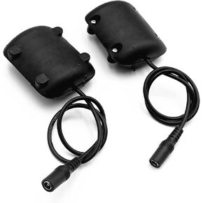 محرك هزاز أسود 12 فولت 5000 لفة في الدقيقة وسادة تدليك DC أنثى 5.5 مم × 2.1 مم محول مقبس الطاقة التوصيل الضفيرة، 12 بوصة DC Power 2PCS in Kuwait