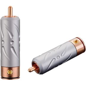 Viborg VR109 Hi-End RCA Connector Pure Copper RCA Plug for DIY HiFi Audio Interconnect Cable Compatible with DVD Players, Home Theater Receivers, Amplifiers, Blu-Ray Players, and Soundbars