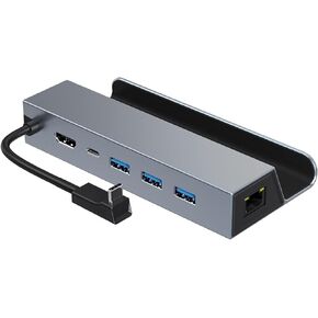Docking Station for Steam Deck, HBAVLINK 6-in-1 Steam Deck Dock with HDMI 2.0 4K 60Hz, 3X USB 3.0, Gigabit Ethernet in Kuwait