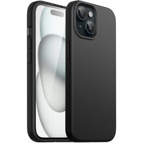 JETech Silicone Case for iPhone 15 6.1-Inch, Silky-Soft Touch Full-Body Protective Phone Case, Shockproof Cover (Black)