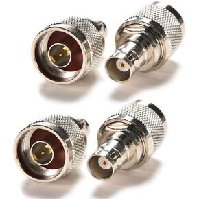 N Male to bnc Female Adapter 4pcs Coaxial Adapter Connector Antenna Converter Connector for Radio Walkie in Kuwait