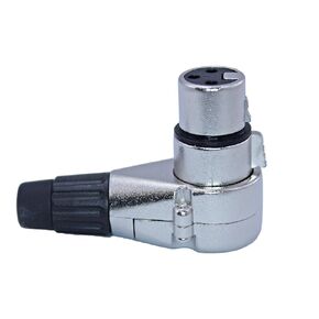 MCSPROAUDIO 90 Degree Adjustable 3 Pin XLR Right Angle Connector - 7 Clockable Positions (Female)