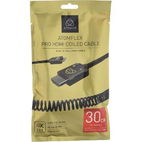 ATOMOS ATOMFLEX PRO HDMI Coiled Cable (Mini to Full 30cm) HDMI 2.0 Cable ATOM4K60C3 in Kuwait