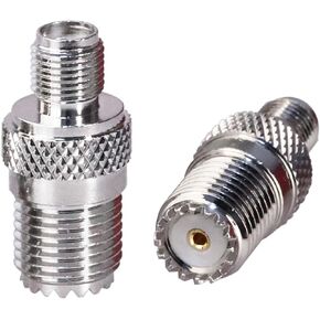 TUOLNK Mini UHF إلى SMA اقناع محول SMA أنثى إلى Mini UHF ذكر RF موصل محوري لهوائي لاسلكي 2 قطعة