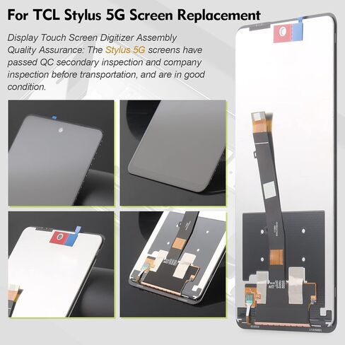شاشة LCD بديلة لشاشة تي سي ال ستايلس الجيل الخامس لجهاز تي سي ال ستايلس T779W مع ادوات تركيب (اسود) in Kuwait