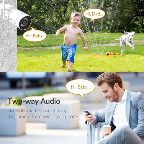 yeewise [PTZ Rotate & Auto Track] 3MP Pan Tilt Wireless Security Camera Outdoor with 2-Way Audio, Color Night Vision, Auto Floodlights & Siren Alarm, AC Powered in Kuwait