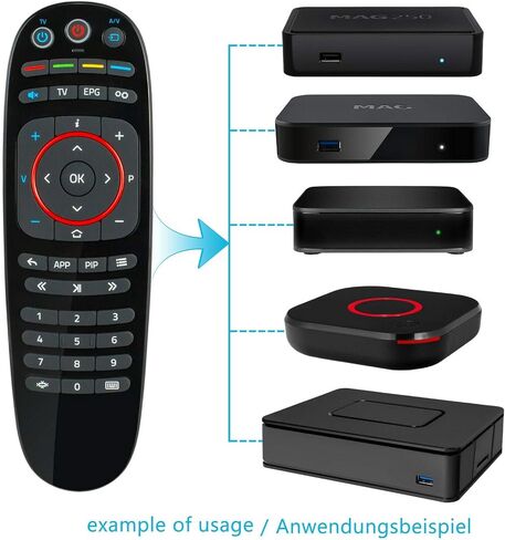 MAXDIGI Original Remote Control Replacement for MAG 324 324w2 424 524 524w3 Set Top Boxes in Saudi Arabia