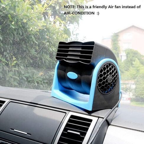 VIAV Electric Car Fan 12v DC Air Circulator Fans 2 Speed Adjustable Bladeless Cooling Fan for Vehicle, SUV, Truck and Boat in Saudi Arabia