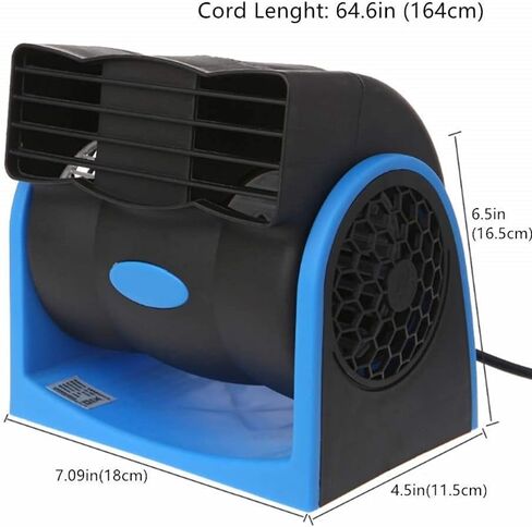 VIAV Electric Car Fan 12v DC Air Circulator Fans 2 Speed Adjustable Bladeless Cooling Fan for Vehicle, SUV, Truck and Boat in Saudi Arabia