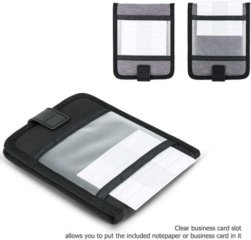 جراب محفظة لبطاقات الذاكرة لـ 18 بطاقة SD SDHC SDXC أو TF Micro SD أو Nintendo Switch NS مع ورق ملاحظات وملصقات أرقام سهلة تنظيم البطاقات - رمادي in Kuwait