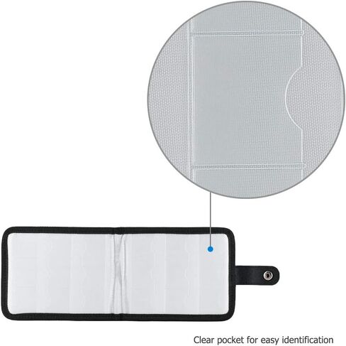 جراب محفظة لبطاقات الذاكرة لـ 18 بطاقة SD SDHC SDXC أو TF Micro SD أو Nintendo Switch NS مع ورق ملاحظات وملصقات أرقام سهلة تنظيم البطاقات - رمادي in Kuwait