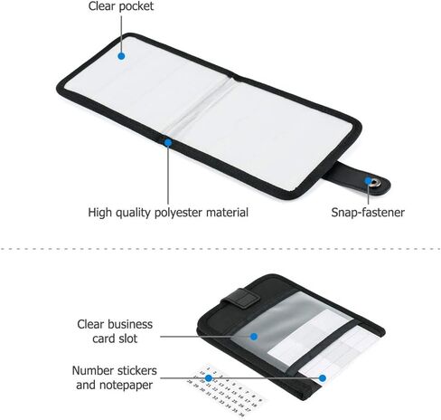 جراب محفظة لبطاقات الذاكرة لـ 18 بطاقة SD SDHC SDXC أو TF Micro SD أو Nintendo Switch NS مع ورق ملاحظات وملصقات أرقام سهلة تنظيم البطاقات - رمادي in Kuwait