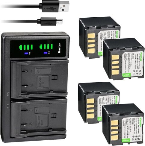 Kastar LTD2 USB Battery Charger Replacement for JVC GR-D270TW GR-D270U GR-D270US GR-D271 GR-D271U GR-D271US GR-D272 GR-D272US GR-D273 GR-D273AG GR-D273US GR-D275 GR-D275U GR-D275US in Saudi Arabia