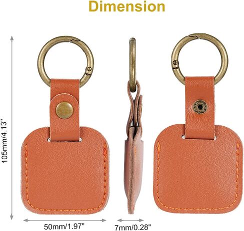 VIPERADE PJ24 AirTag حامل، 4 عبوات من جلد البولي يوريثان لتتبع Apple AirTag، حافظة AirTag لسلسلة المفاتيح مع حلقة مفاتيح مضادة للفقدان، غطاء حماية AirTag، مناسب لطوق الكلاب والقطط (متعدد الألوان) in Kuwait