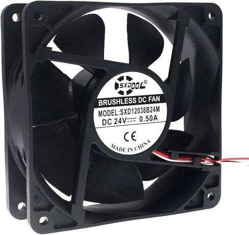 SXDOOL 120mm 24v Fan 0.50A 160CFM,High Speed 120mm x 120mm x 38mm Ball Bearing Cooling Cooler in Kuwait