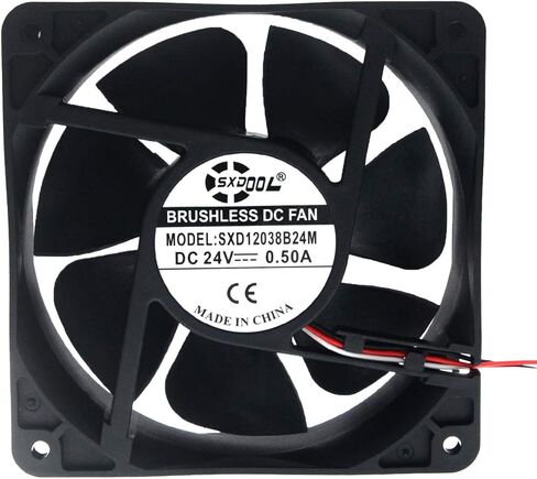 SXDOOL 120mm 24v Fan 0.50A 160CFM,High Speed 120mm x 120mm x 38mm Ball Bearing Cooling Cooler in Kuwait