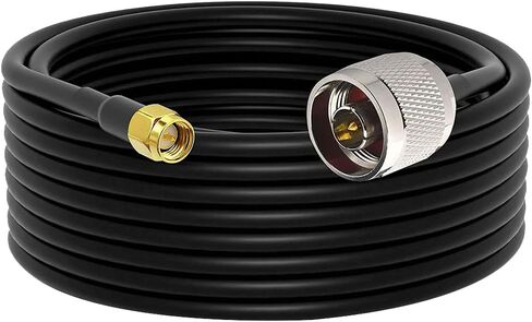 Ultra Flexible SMA to N Cable 15-Meter(49.2 Ft) Low Loss RG58 N Male to SMA Male Antenna RF Coaxial Cable and Two-Way Radio Applications Pure Copper 50 ohm for 3G/4G/LTE/ADS-B/Ham/WiFi/RF Radio in Kuwait