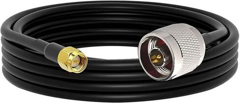 Ultra Flexible SMA to N Cable 15-Meter(49.2 Ft) Low Loss RG58 N Male to SMA Male Antenna RF Coaxial Cable and Two-Way Radio Applications Pure Copper 50 ohm for 3G/4G/LTE/ADS-B/Ham/WiFi/RF Radio in Kuwait