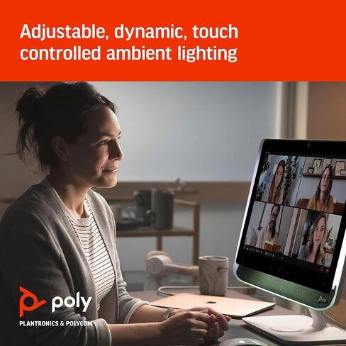 Poly - Studio P21 Personal Meeting Display (Plantronics + Polycom) - 1080p HD Video Quality - Enterprise-Grade 21 inch Display - Integrated Stereo Speakers - Works with Zoom (Certified), Teams, & more in Saudi Arabia
