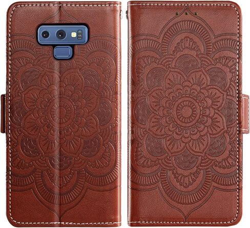 Asuwish Compatible with Samsung Galaxy Note 9 Wallet Case and Tempered Glass Screen Protector Leather Flip Credit Card Holder Cell Phone Cover for Galaxies Note9 Gaxaly Glaxay Not S9 Women Men Purple in Saudi Arabia