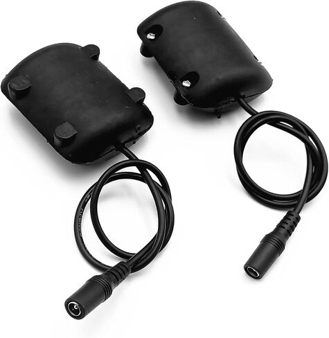 محرك هزاز أسود 12 فولت 5000 لفة في الدقيقة وسادة تدليك DC أنثى 5.5 مم × 2.1 مم محول مقبس الطاقة التوصيل الضفيرة، 12 بوصة DC Power 2PCS in Kuwait