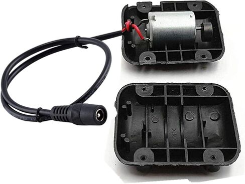 محرك هزاز أسود 12 فولت 5000 لفة في الدقيقة وسادة تدليك DC أنثى 5.5 مم × 2.1 مم محول مقبس الطاقة التوصيل الضفيرة، 12 بوصة DC Power 2PCS in Kuwait