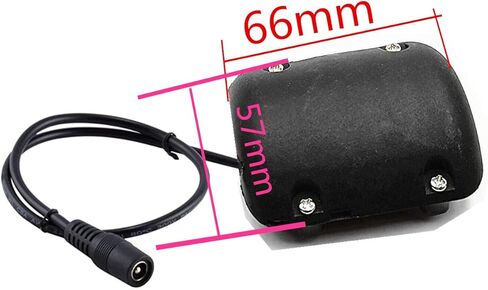 محرك هزاز أسود 12 فولت 5000 لفة في الدقيقة وسادة تدليك DC أنثى 5.5 مم × 2.1 مم محول مقبس الطاقة التوصيل الضفيرة، 12 بوصة DC Power 2PCS in Kuwait