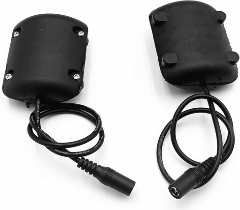 محرك هزاز أسود 12 فولت 5000 لفة في الدقيقة وسادة تدليك DC أنثى 5.5 مم × 2.1 مم محول مقبس الطاقة التوصيل الضفيرة، 12 بوصة DC Power 2PCS in Kuwait