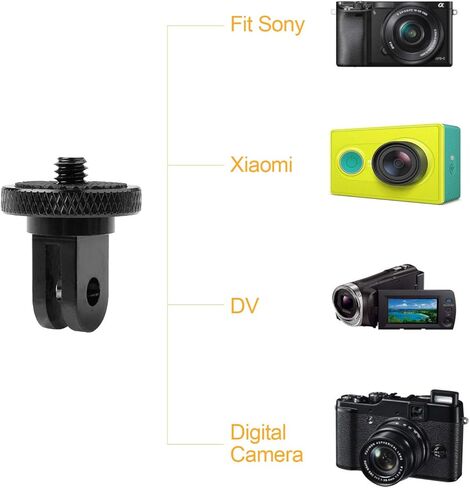 حامل دراجة ChromLives لـ Gopro، حامل مقود الكاميرا مع دوران 360 درجة، حامل كاميرا الدراجة الألومنيوم للدراجات الجبلية/الدراجات النارية لـ Gopro Hero 11/10/9/8/7/6/5، كاميرا الحركة، Osmo in Kuwait