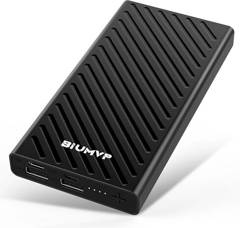BIUMVP Heated Vest Battery Pack,10000mAh 5V 2A Power Bank Specially Designed for Heated Jacket, Heated Clothes,Heated Coat,Heated Pants. in Saudi Arabia