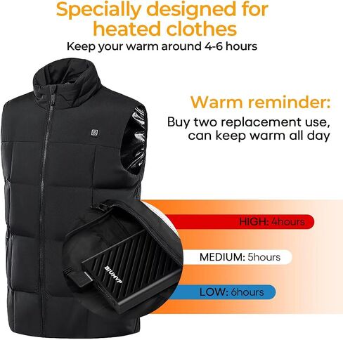 BIUMVP Heated Vest Battery Pack,10000mAh 5V 2A Power Bank Specially Designed for Heated Jacket, Heated Clothes,Heated Coat,Heated Pants. in Saudi Arabia