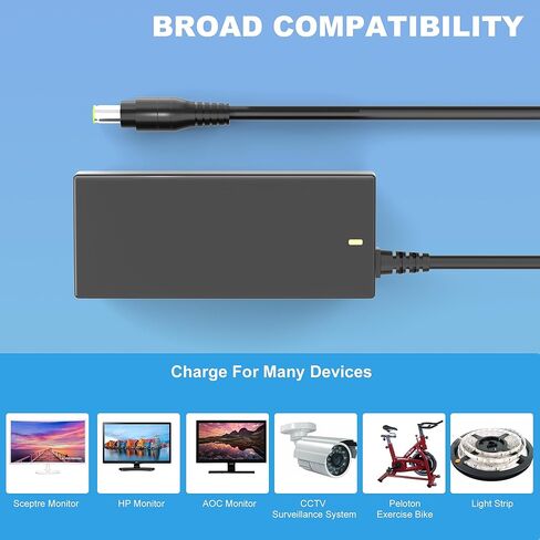 مصدر طاقة 12 فولت لشاشة الصولجان سلسلة E C 32 بوصة 30 بوصة 27 بوصة 24 بوصة 22 بوصة 20 بوصة 19 بوصة 15 بوصة 1800R 1920R C248W C325W C328W E248W E225W E205W E275W ​​شاشة LED مضاءة وشاشة أسرع من الصوت سلك طاقة محول تيار متردد in Kuwait