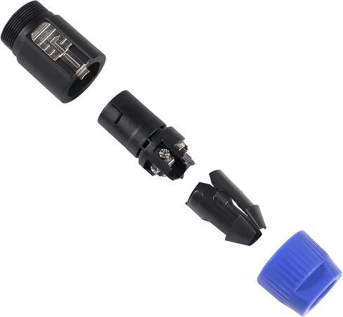 ACEIRMC 10 قطع 4 أقطاب 4Pin NL4FC موصل أوم قابس مكبر صوت كابل توصيل محول متوافق مع Neutrik Speakon NL4FC، NL4FX، NL2FC (برتقالي + أزرق) in Kuwait