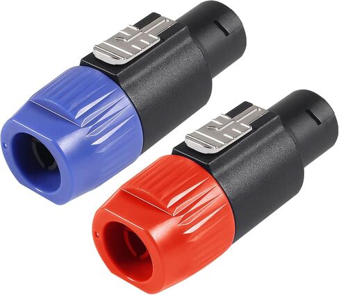 ACEIRMC 10 قطع 4 أقطاب 4Pin NL4FC موصل أوم قابس مكبر صوت كابل توصيل محول متوافق مع Neutrik Speakon NL4FC، NL4FX، NL2FC (برتقالي + أزرق) in Kuwait