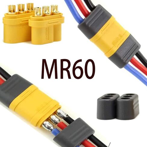 10 أزواج من موصل Amass MR60 أنثى وذكر موصل 3.5 رصاصة موصل لمحرك ESC in Kuwait