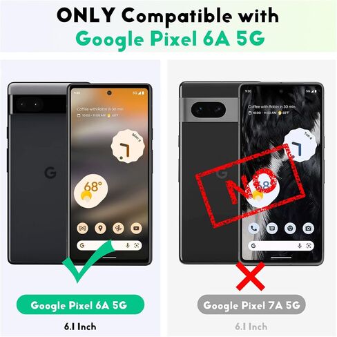 حافظة هاتف بمحفظة جلدية من IDOOLS لهاتف Google Pixel 6a 5G، حافظة قابلة للطي وغطاء واقٍ وإغلاق مغناطيسي قوي مع فتحات للبطاقات ومسند باللون البني in Saudi Arabia