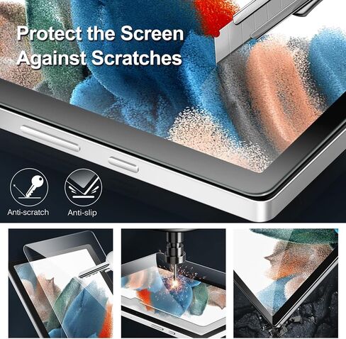 I فولر شاشة حماية شفافة HD مضادة للخدش لموبايل سامسونج جالاكسي تاب A8 مقاس 10.5 بوصة 2021 (SM-X200/X205/X207) (غير متوافقة مع جالاكسي تاب A7) متوافقة مع خاصية التعرف على الوجه، عبوة من قطعتين in Kuwait