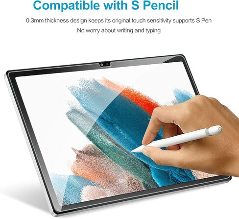 I فولر شاشة حماية شفافة HD مضادة للخدش لموبايل سامسونج جالاكسي تاب A8 مقاس 10.5 بوصة 2021 (SM-X200/X205/X207) (غير متوافقة مع جالاكسي تاب A7) متوافقة مع خاصية التعرف على الوجه، عبوة من قطعتين in Kuwait